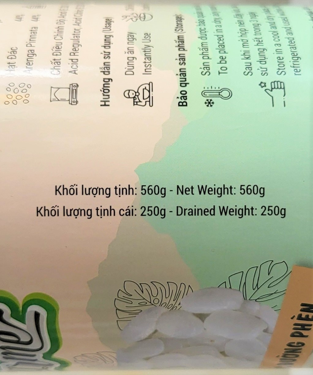 [Hộp 560g] HẠT ĐÁC ĐƯỜNG PHÈN [VN] FARMER Arenga Pinnata