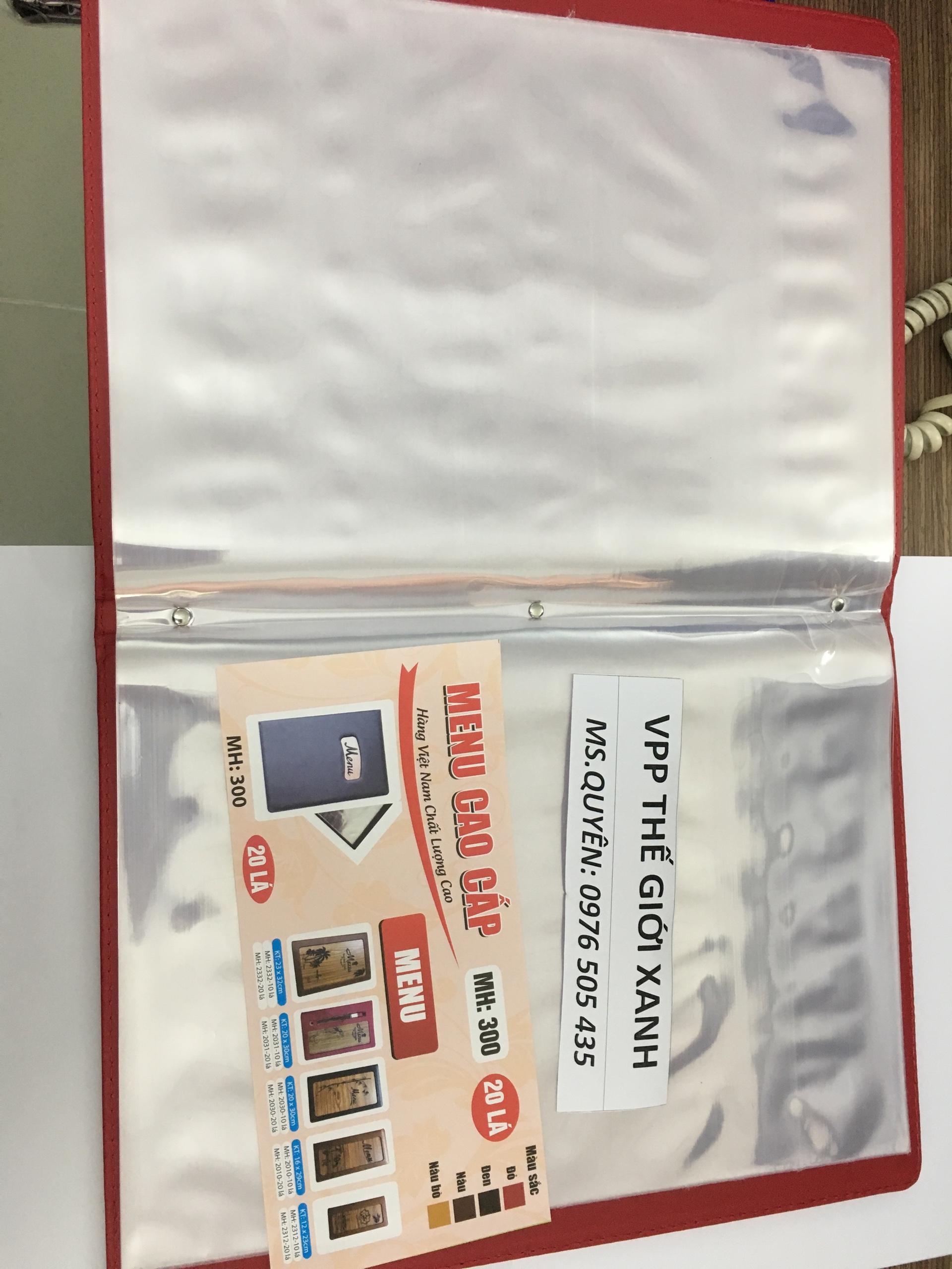 MENU LỚN 20 LÁ MH 300 ( 23*32CM)