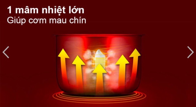 Nồi Cơm Điện 1L8 Happy Cook HC180A