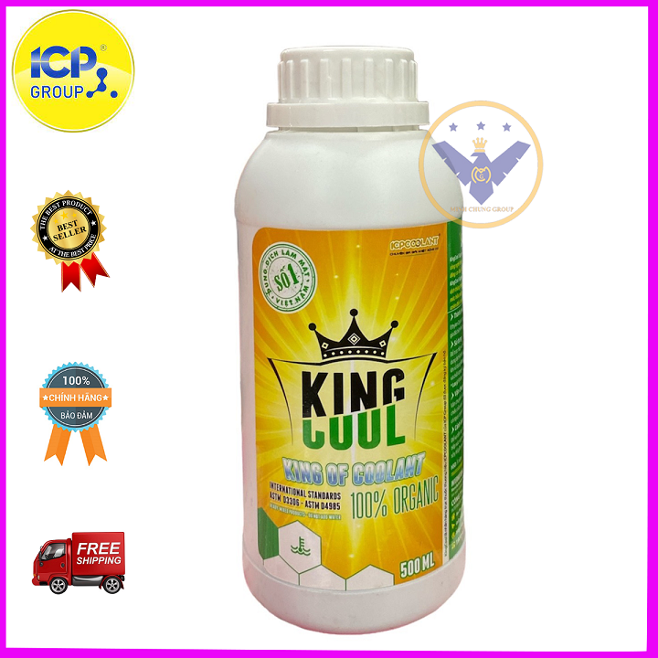 Nước làm mát động cơ ô tô, xe máy (màu xanh) Kingcool Super lon 500ml