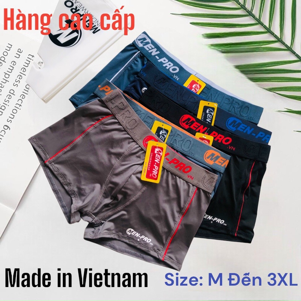 ]combo 5 quần lót đùi nam boxer thun lạnh menpro mp3