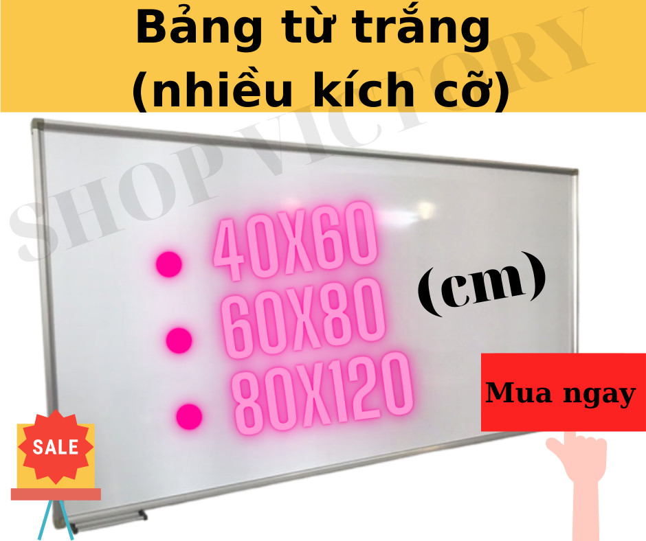 Bảng Từ Trắng, Hít Nam Châm, Bảng Học Sinh, Viết Bút Lông Kích Thước cm