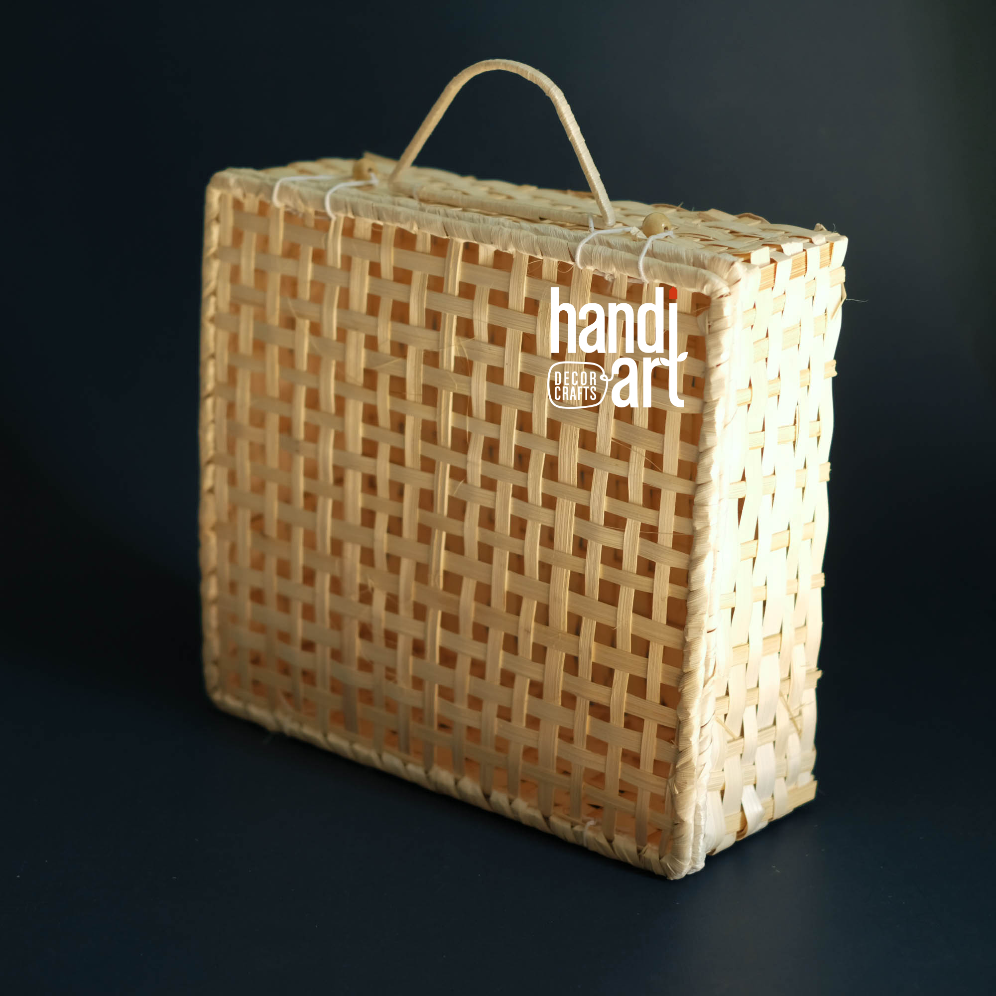 Gift Box bamboo đan-bamboo Square-woven bamboo box(33x30x10cm)