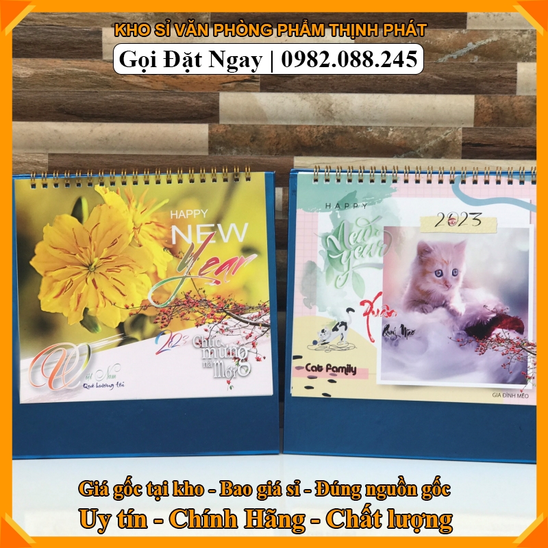 Lịch 2023 để bàn 1 lò xo