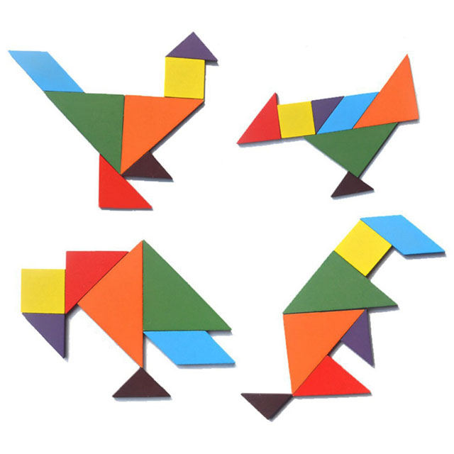 Đồ chơi trí uẩn Tangram đơn có hướng dẫn