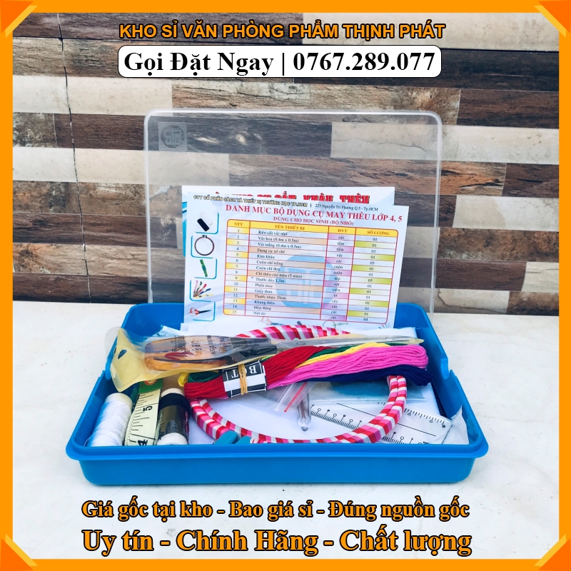 BỘ  DỤNG CỤ CẮT, KHÂU,THÊU LỚP 4 -5