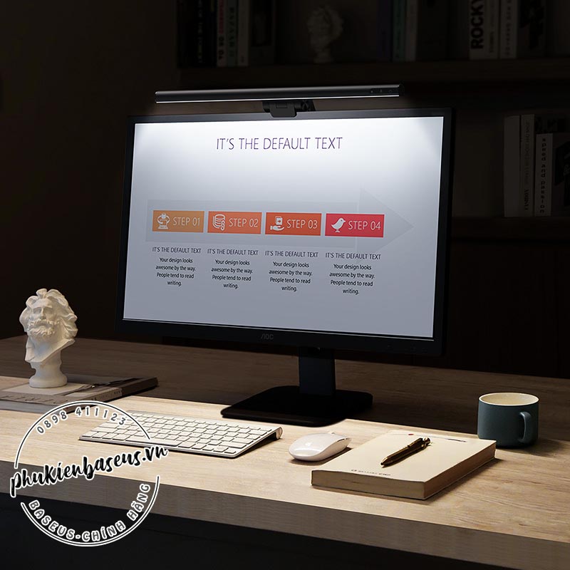 Đèn treo màn hình bảo vệ mắt Baseus i-Work Series (3 Light Mode, Anti Bluelight, USB Stepless Dimming Screen Hanging Light, New Model)