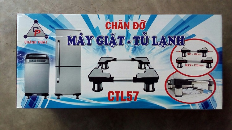 CHÂN ĐỠ MÁY GIẶT- TỦ LẠNH CHÁNH PHÁT- CTL57 ( Máy giặt từ 8- 18 kg. tủ lạnh từ 250l- 450 Lít)