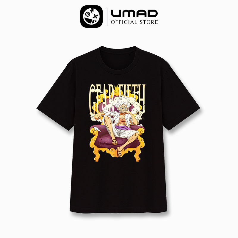 Áo thun nam UMAD one piece bigsize 100kg (3XL, 4XL) Anime Manga cổ tròn tay ngắn LUFFY Gear 5