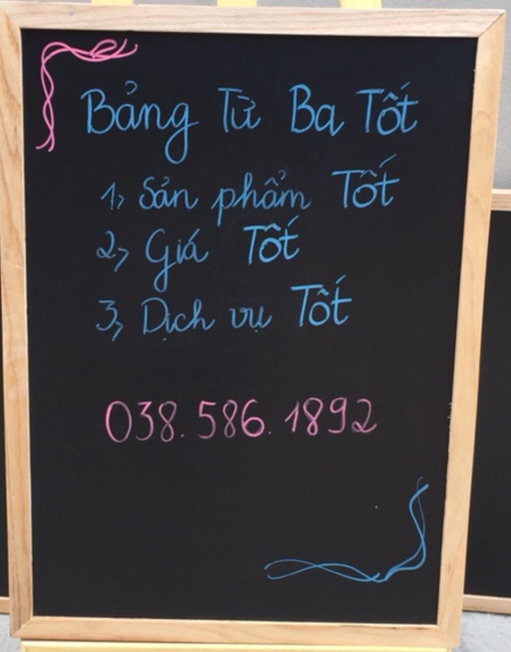Bảng Menu khung gỗ 50*70 cm ( Tặng kèm bút dạ quang, bông lau, hộp phấn)