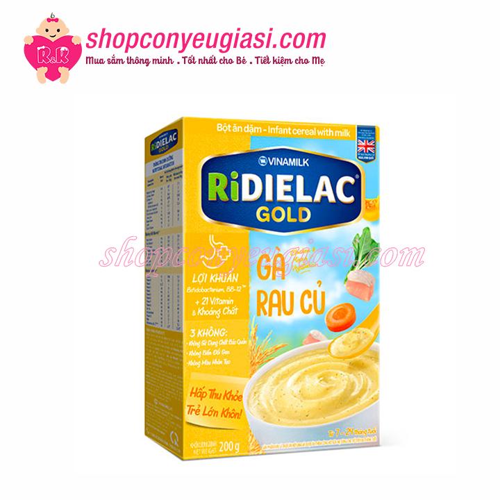 [HCM]Bột Ăn Dặm RiDielac Gà Rau Củ - Hộp Giấy 200g