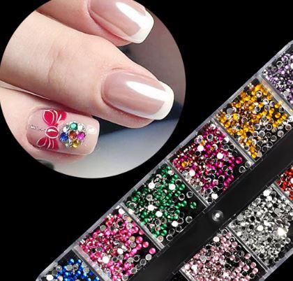 Khay đá chữ nhật trang trí móng 12 ô