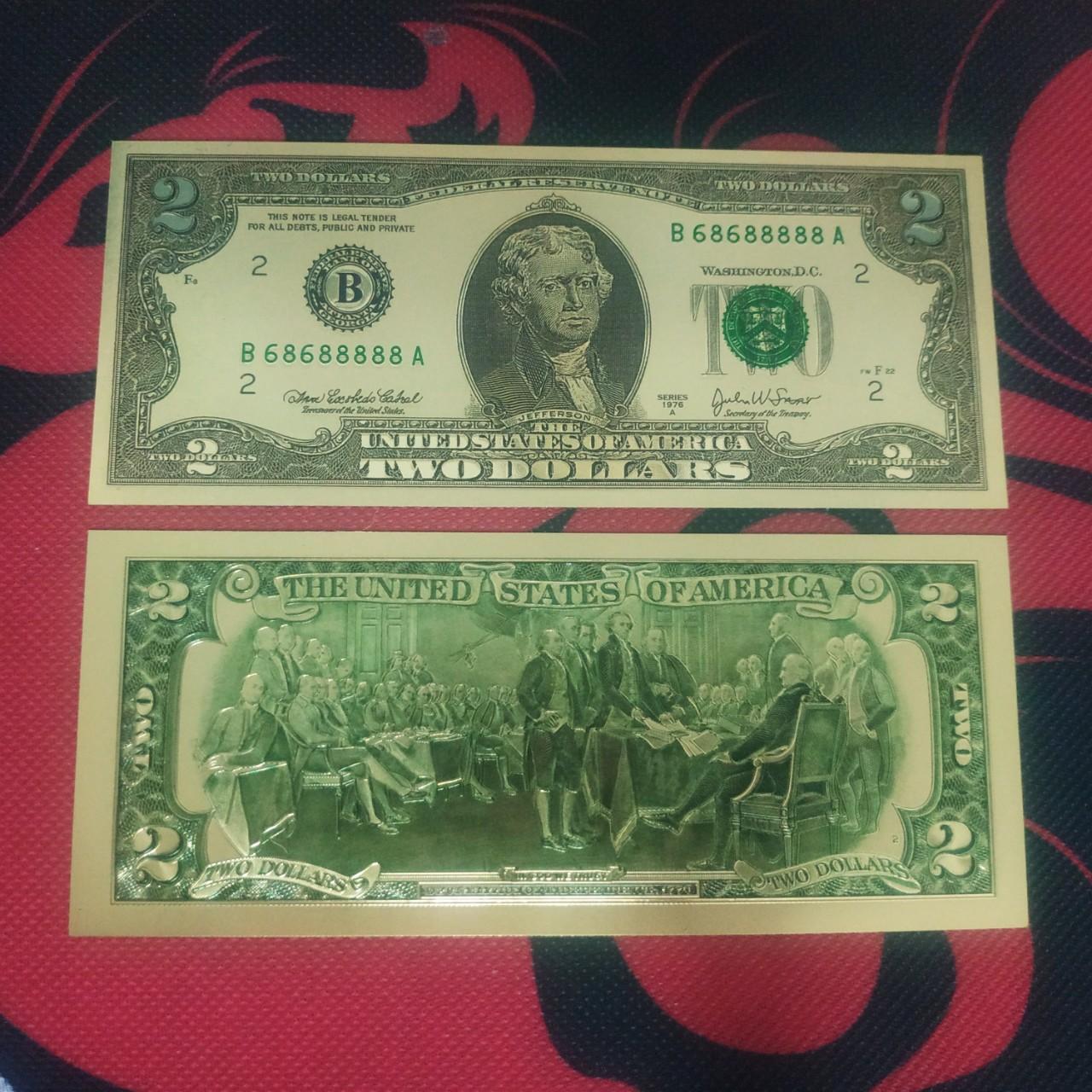 [Combo 10 30 50 100 tờ] Đô Mạ Vàng Lì Xì Loại 2 Do