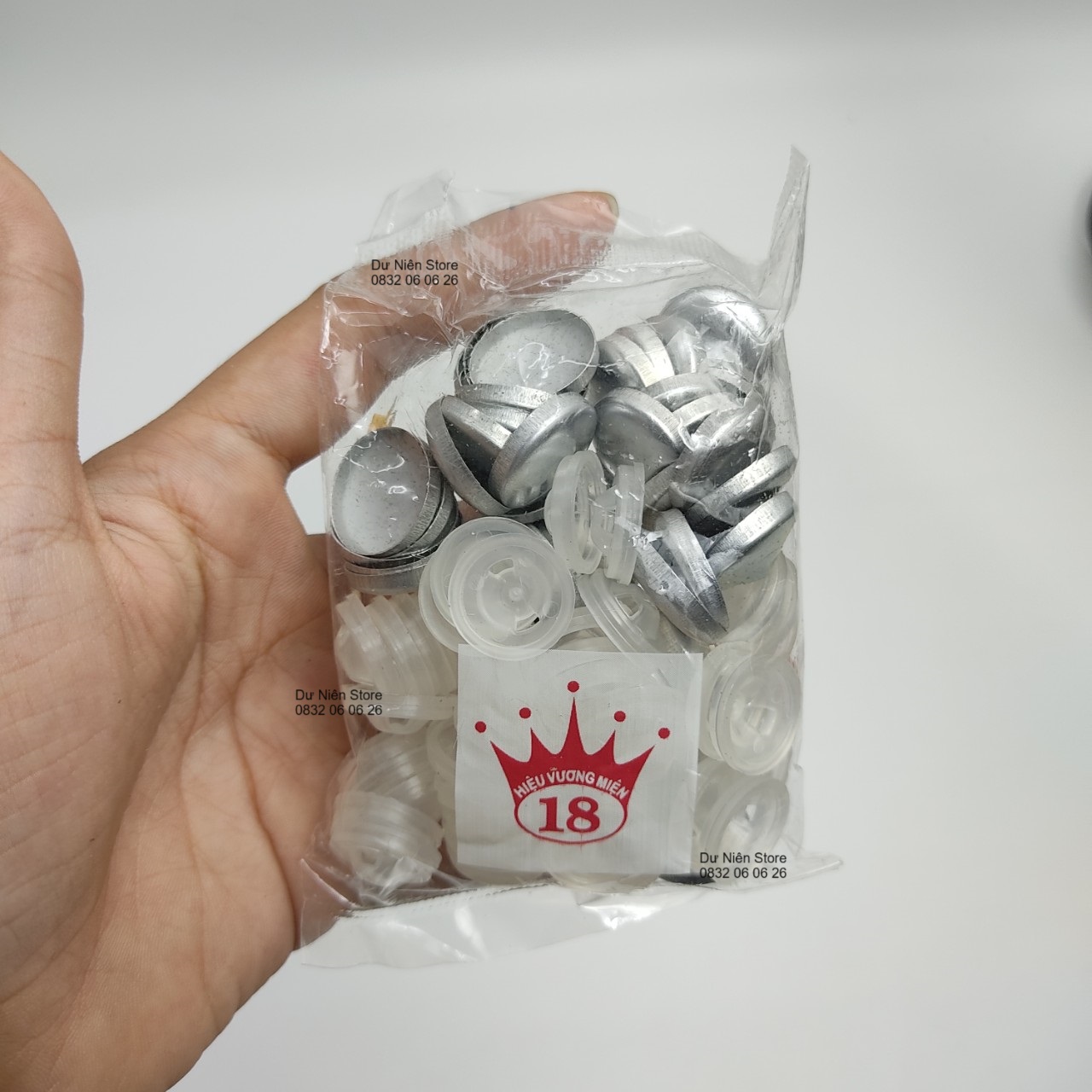 Nút Bọc Vải Đủ Size Chân Nhựa Gói 50 Nút.