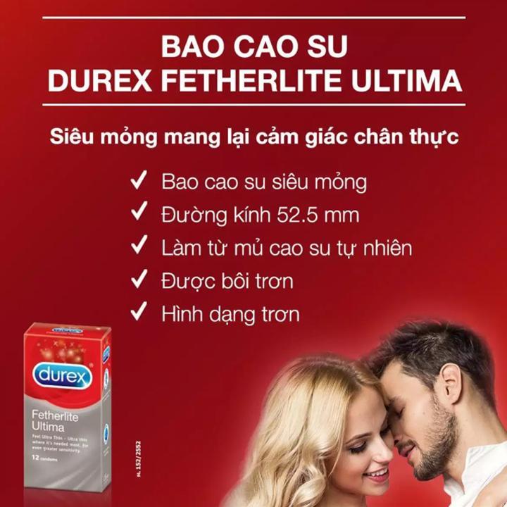 Combo 2 hộp bao cao su siêu mỏng Durex INVISIBLE+FETHERLITE Ultima