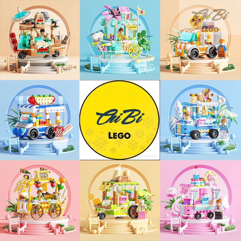 Lego Lắp Ráp Xe Đẩy Bán Hàng