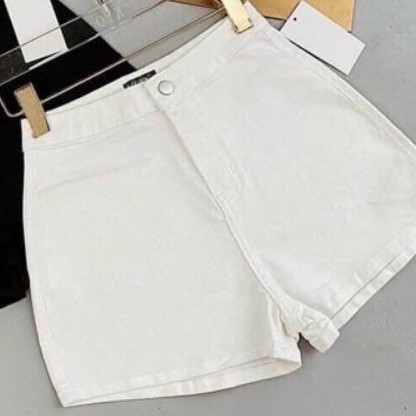 Quần Shorts ""Không Túi ""Lưng Cao