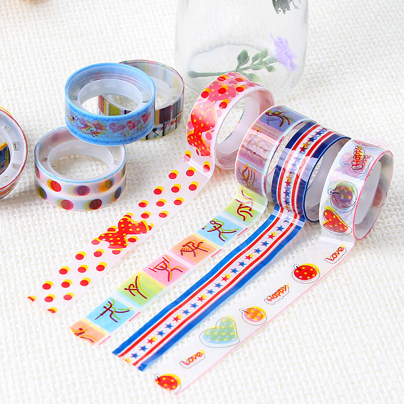 Băng dính washi tape nhiều họa tiết nhiều hình