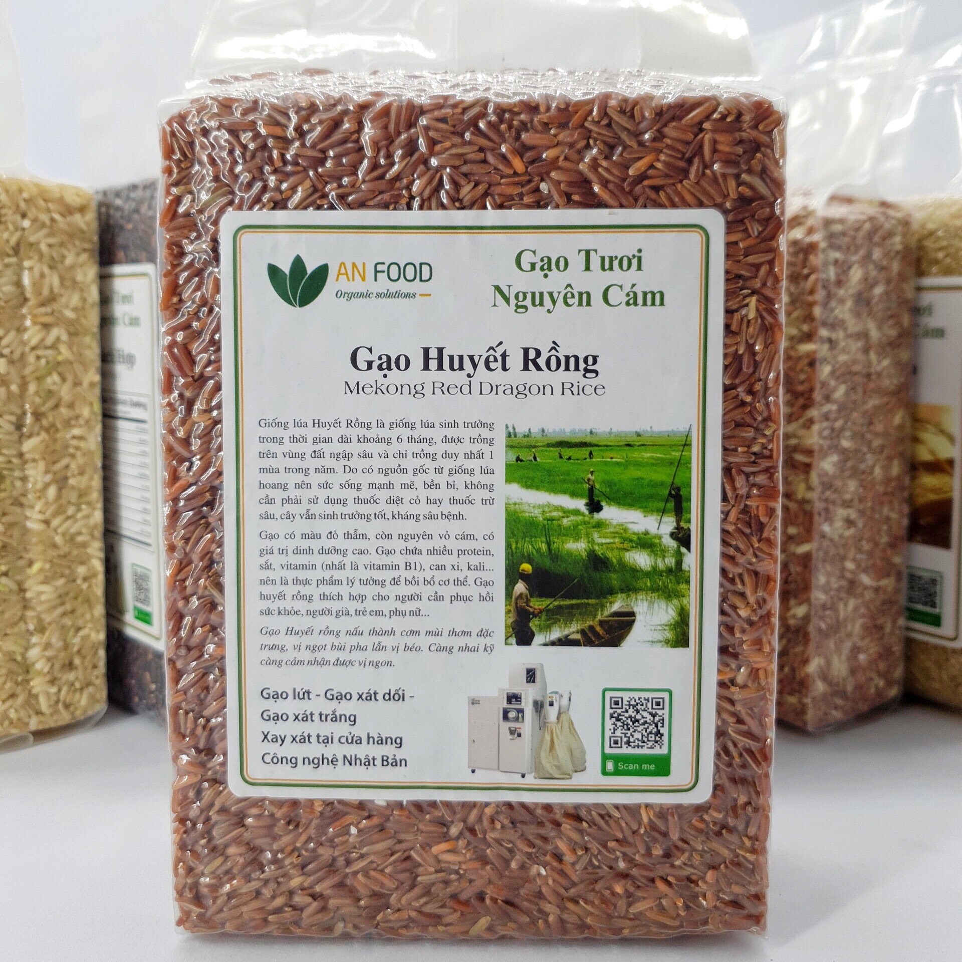 Gạo Lứt Huyết Rồng Hữu Cơ