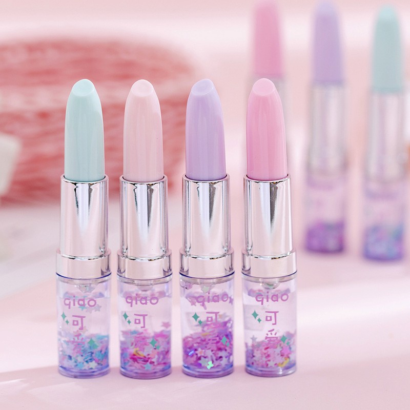 [HCM]Bộ 2 bút gel hình cây son 0.7mm (mực xanh)