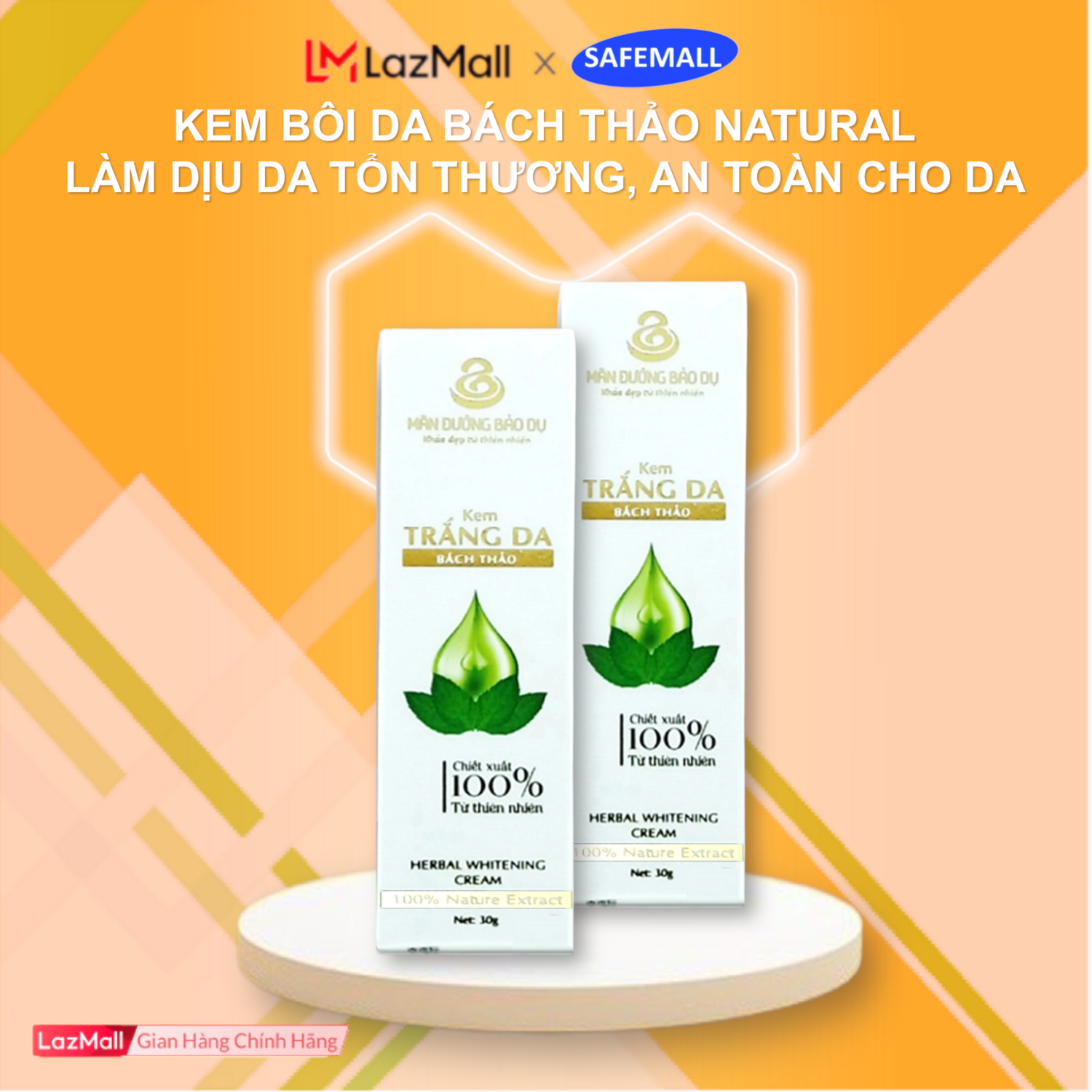 Combo 2 Tube cream topical dermatological herbal Cypress workshop support arthritis muscle skin Địa, leprosy, versicolor, insect bite đốt… Do not leave scars-box 30gr genuine goods safemall official