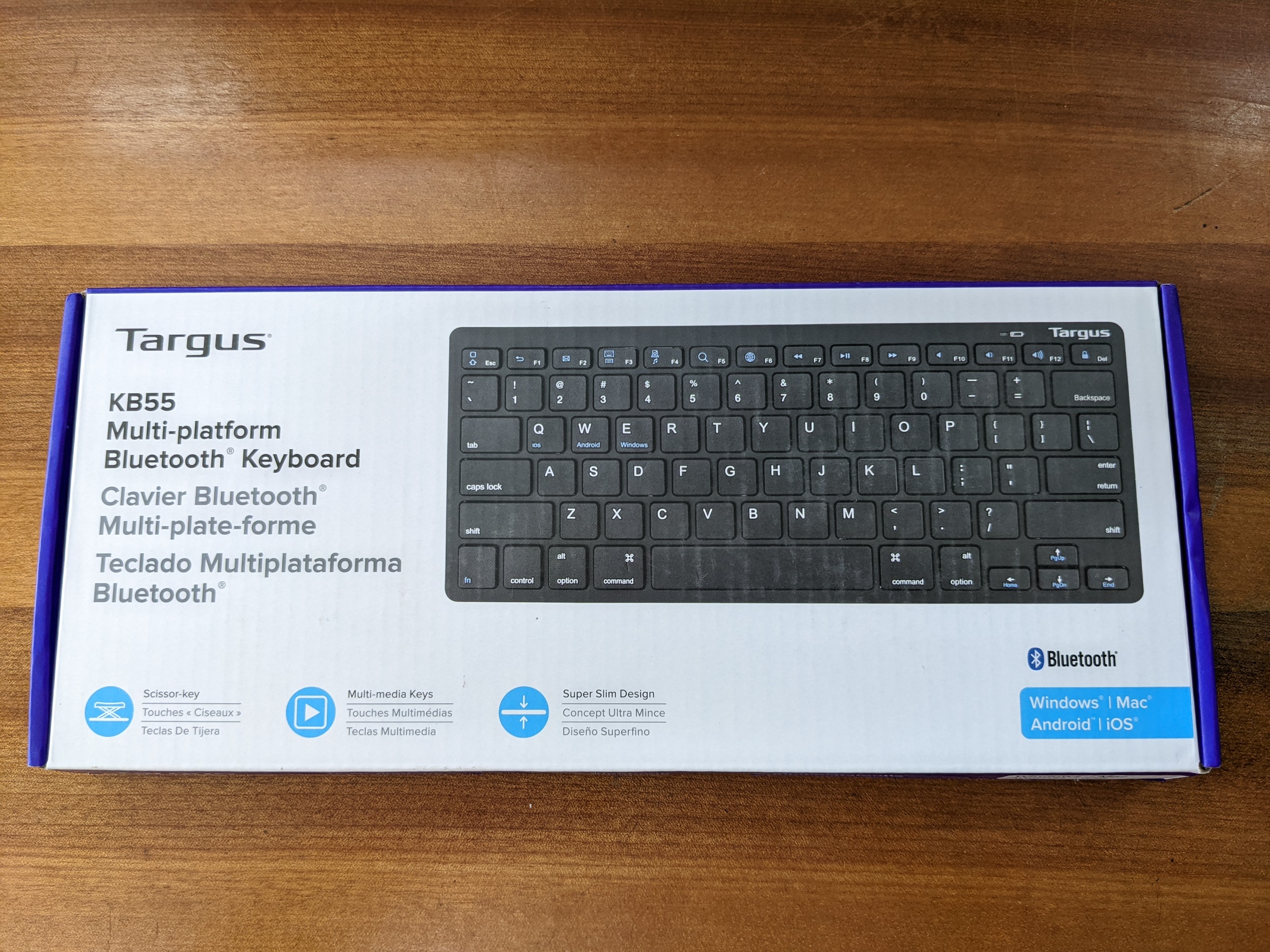 Bàn phím Bluetooth Targus KB55 Multi - Platform Bluetooth Keyboard - Wireless Bluetooth không dây AKB55 AKB55TT