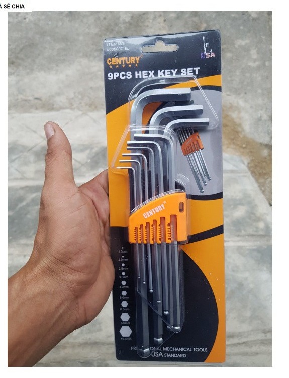 Bộ lục giác Century đa năng 9 món (1.5-10mm)