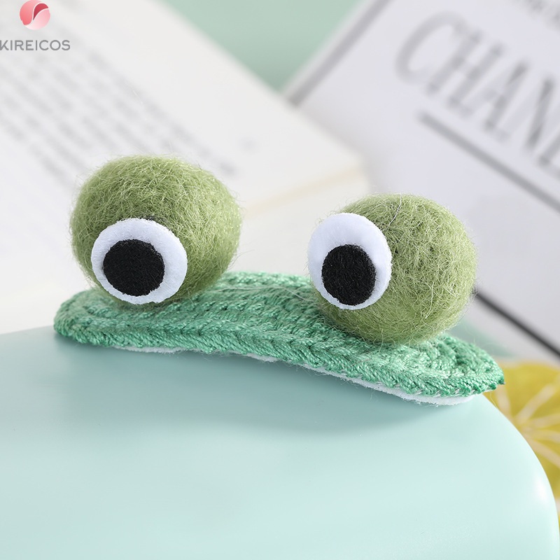Kẹp Tóc Mái Đan Len Hình 2 Mắt 3D Cute - kireicos