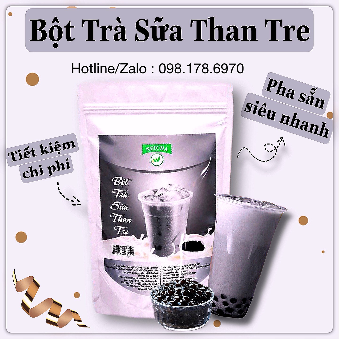 Tinh chất Than Tre/ Nguyên liệu pha chế thơm ngon, đúng vị.