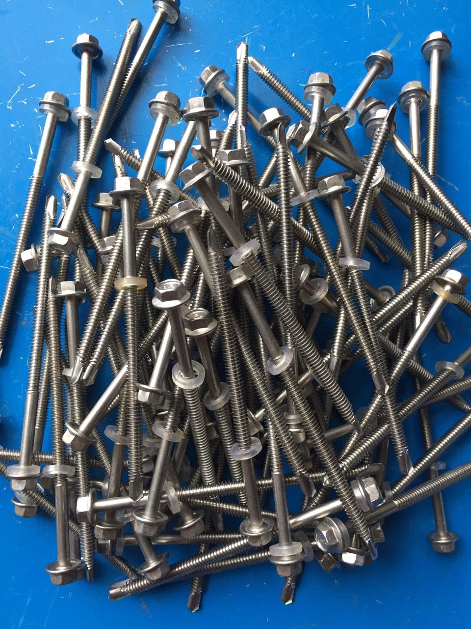 vít inox, 200 vít bắn tôn inox dài 10cm, vít inox bắn tôn siêu bền