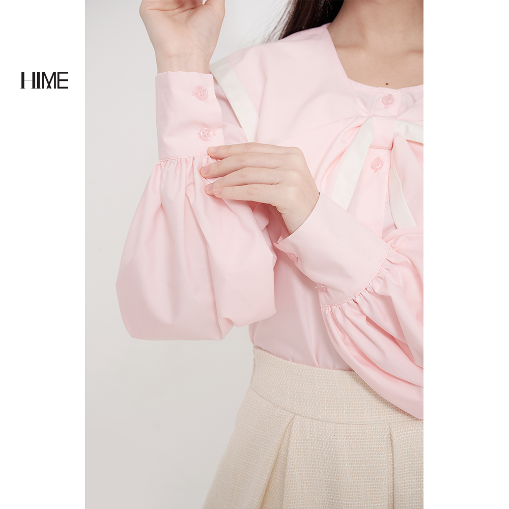 Áo sơ mi cổ nơ thiết kế HIME H182