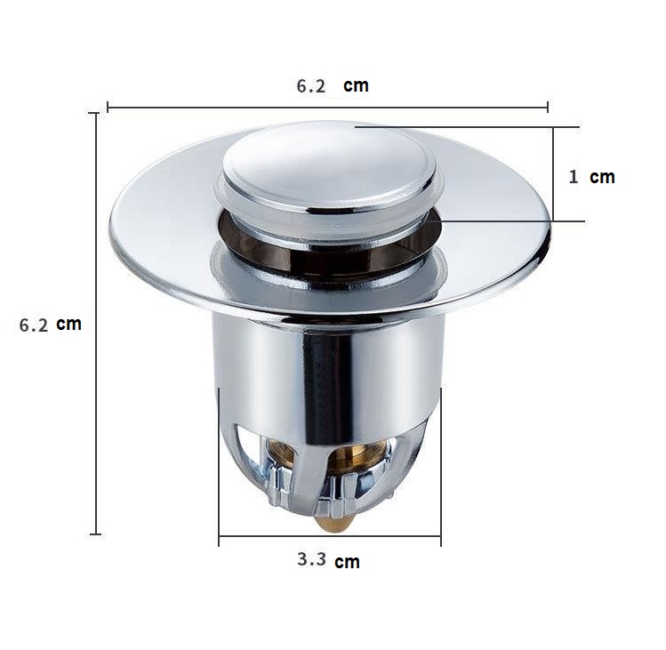 Nút bịt bồn rửa mặt lavabo nhấn nút cao cấp