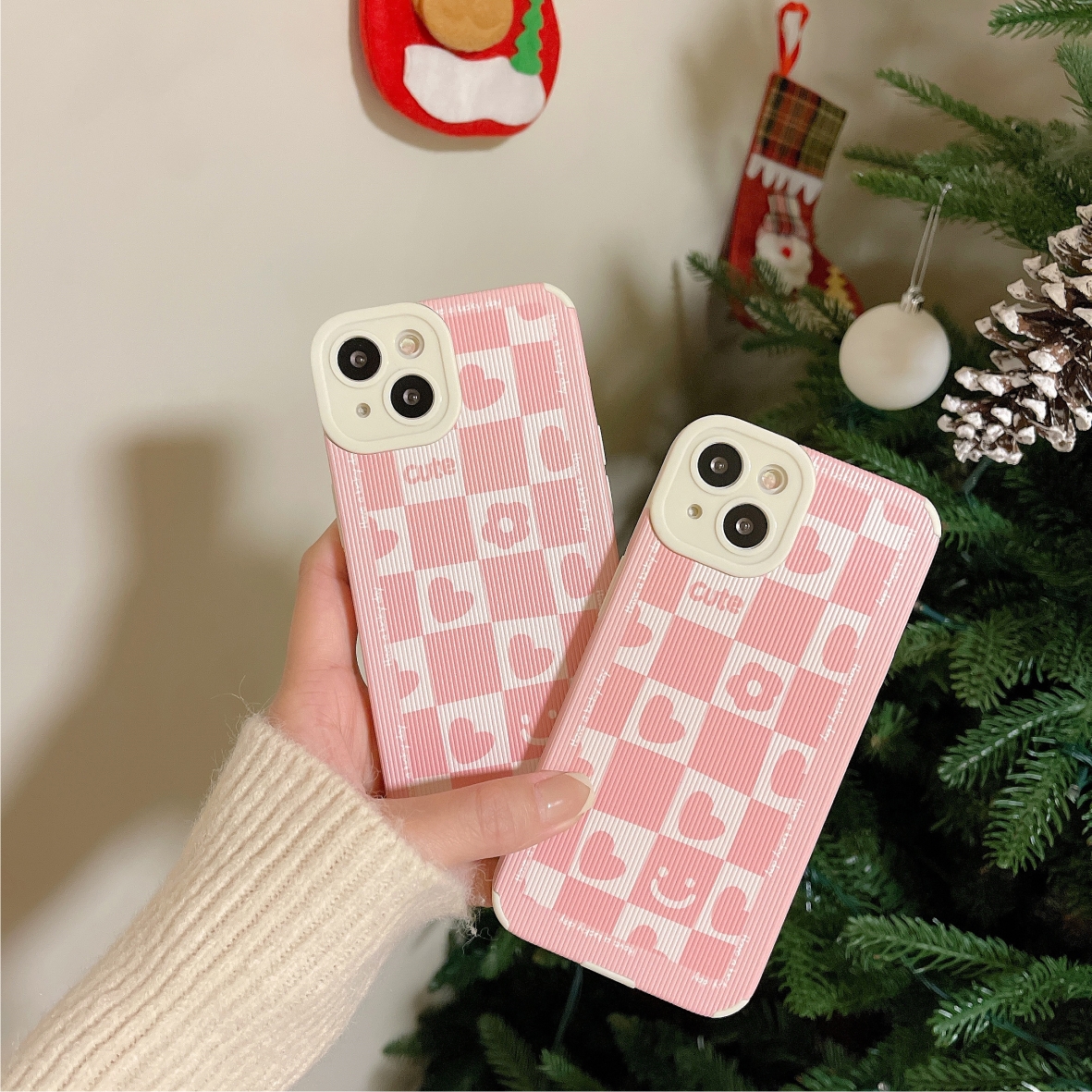 Ốp Lưng Da Sọc Nổi Bảo Vệ Camera Have a Lucky Day