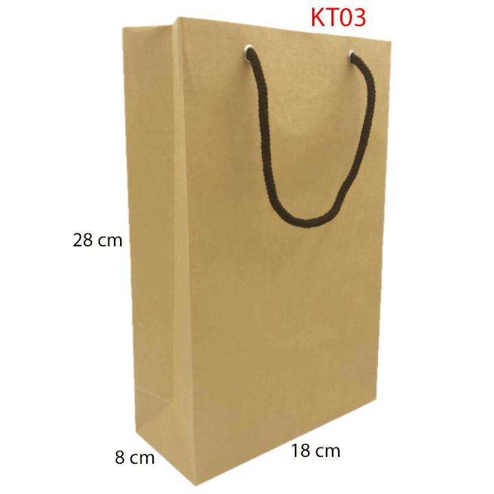 Combo 50 Túi Giấy Kraft trơn KT03 (28 x 18 x 8)