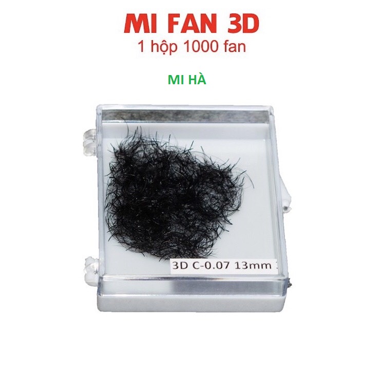 Mi Fan 3D 1h 1000 Fan,lông Mi Volume 3D Cong C - D Fan Xưỡng Đẹp Như Fan Tay, Chân Keo Nhỏ,Bắt Keo Cực Tốt_Shop Mi Hà