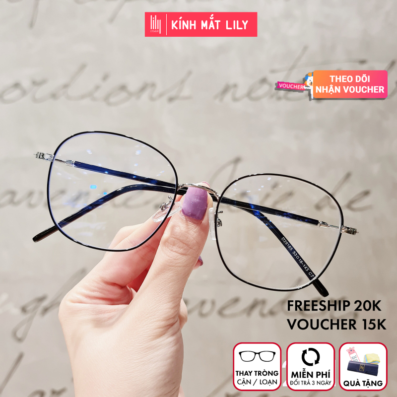 Giá bán Gọng kính kim loại nữ mắt vuông Lilyeyewear 29185 nhẹ nhàng thanh mảnh giúp người đeo thoải mái phù hợp với nhiều khuôn mặt  gọng kính có nhiều màu một size kèm quà