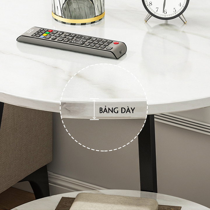 Bàn trà 2 tầng, bàn trà sofa vân đá cẩm thạch
