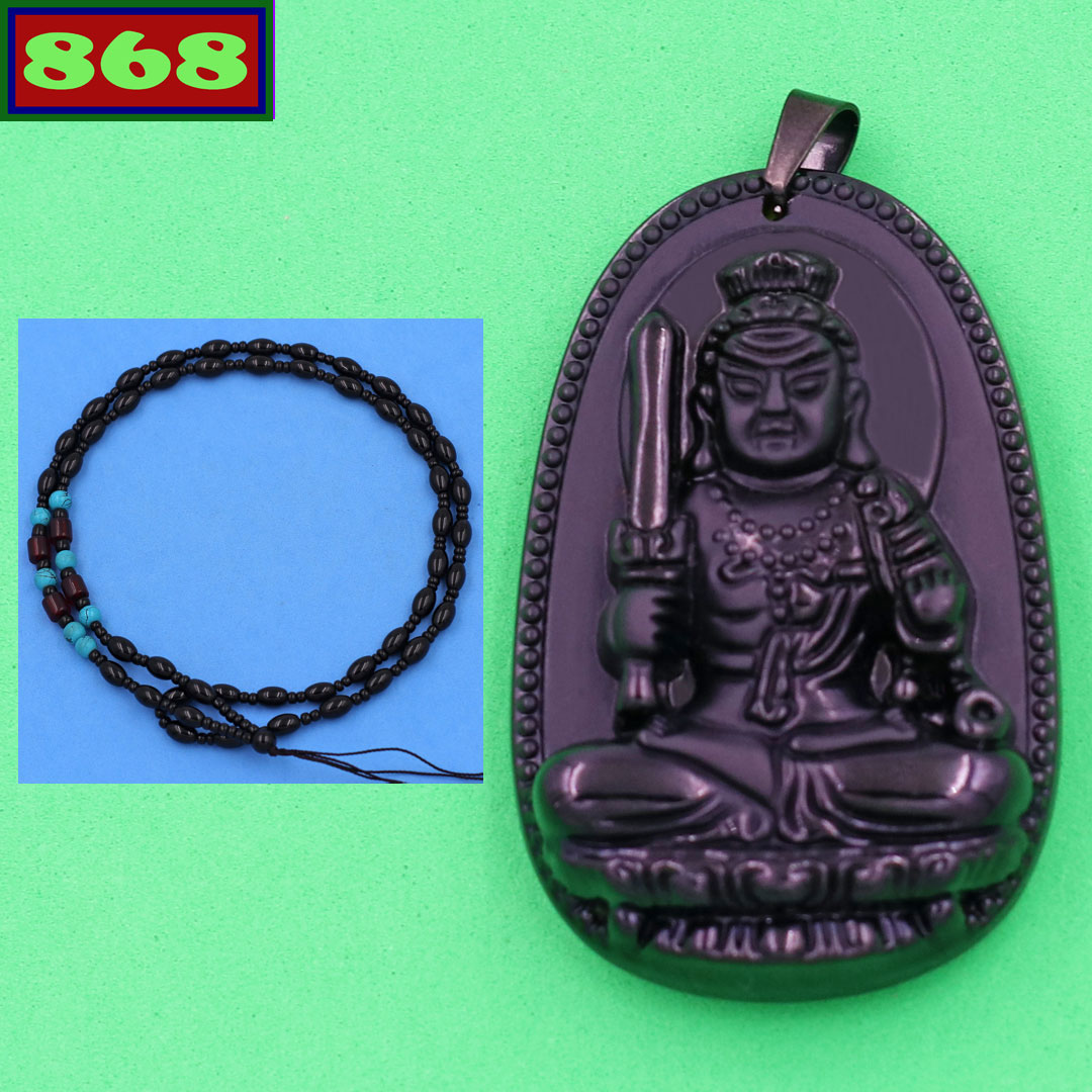 Buddha pendant real winter Ming Imperial Stone Black, pendant feng shui, necklace, fashion necklaces