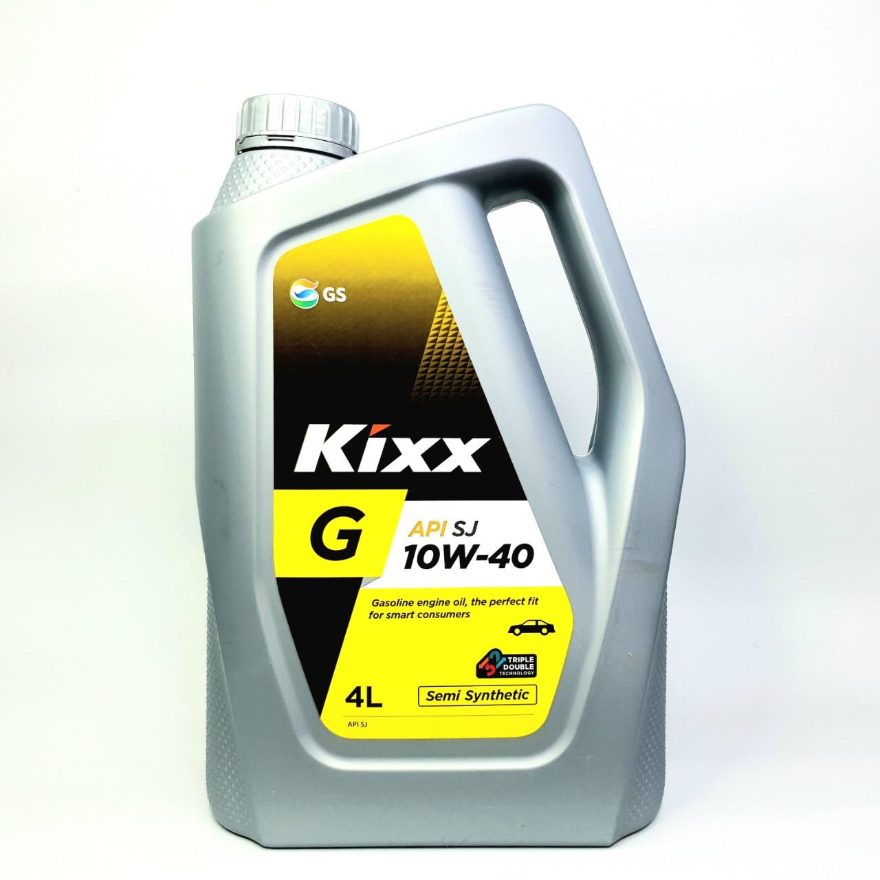 Kixx g api sjcf 10w40 nhớt xe ô tô máy xăng 4l