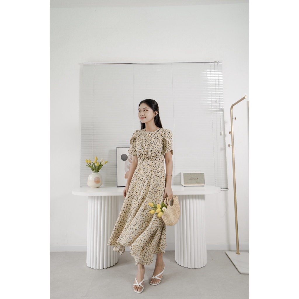 [4 HOẠ TIẾT|size S-XL] Đầm maxi lụa Mango Mát Mịn không nhăn, đuôi xoè, tay cánh hồng