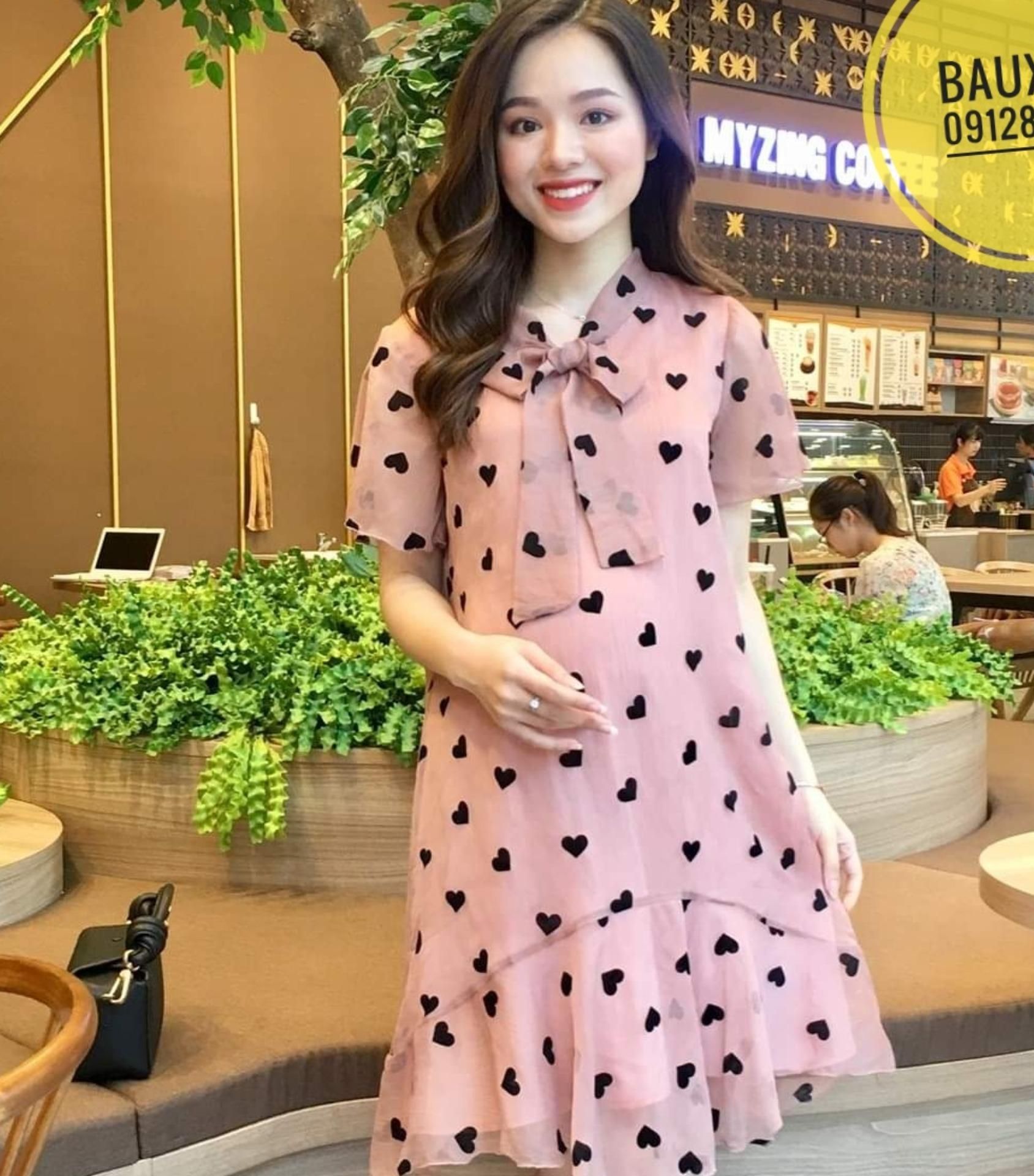 [FREESHIPMAX]Đầm Bầu Váy Bầu Mùa Hè Thiết Kế Xinh Xắn Sang Chảnh