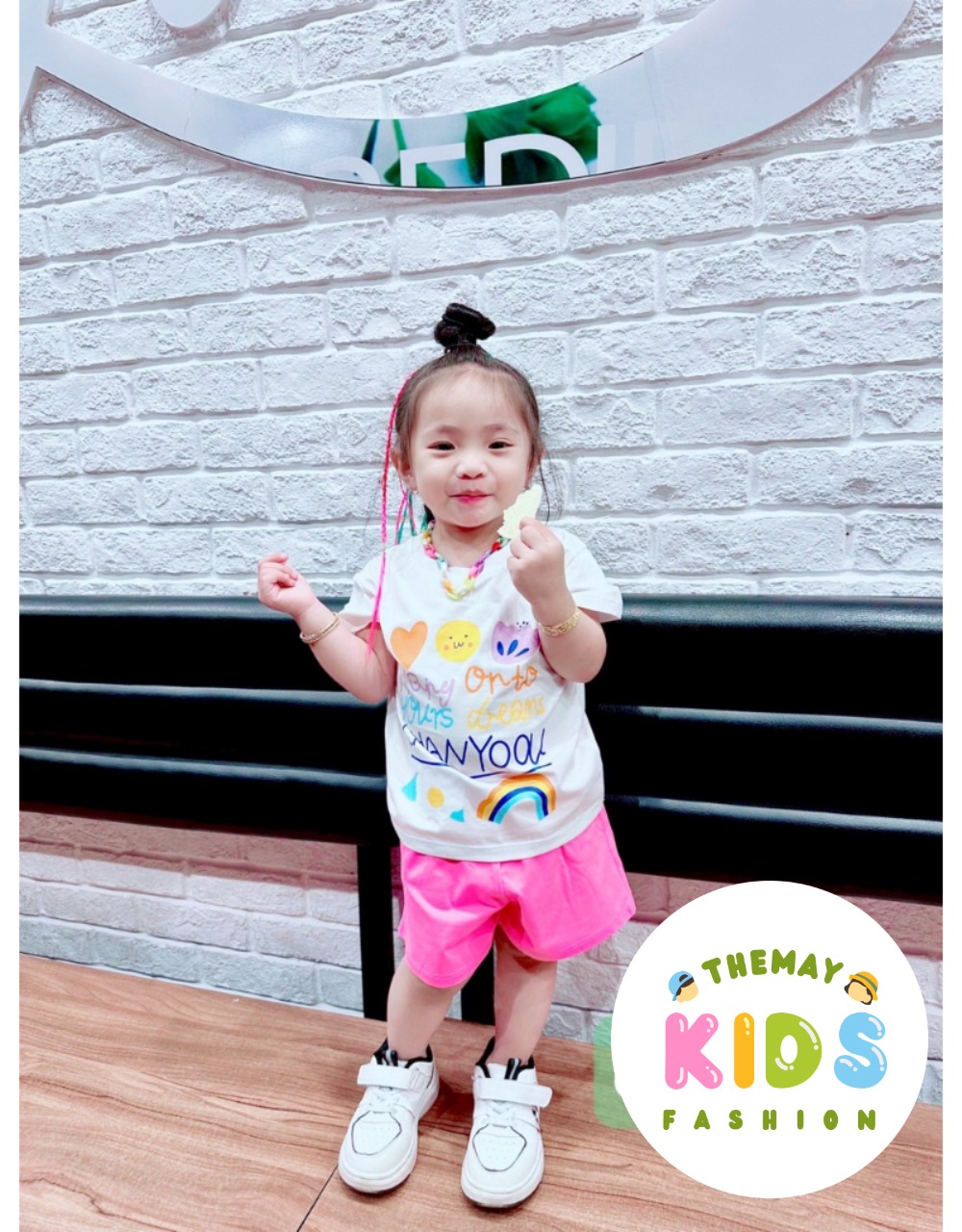 [5 Màu] Đồ bộ bé gái quần đùi