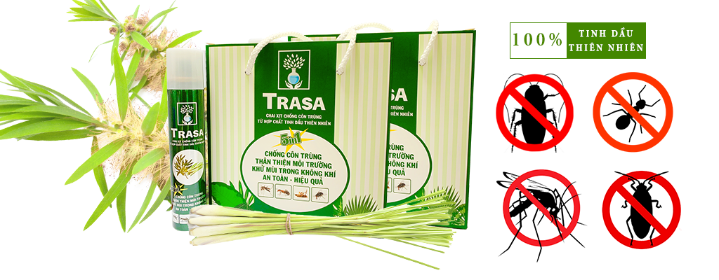 Tinh dầu chống côn trùng Trasa (120ml) Dạng xịt