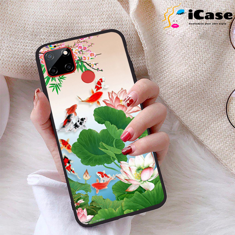 Ốp lưng Realme C12 viền dẻo TPU BST Sen