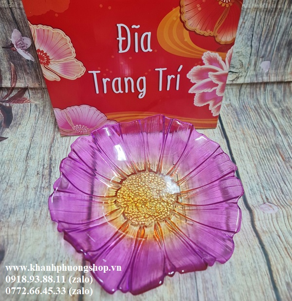 [HCM]dĩa thủy tinh đẹp - đĩa thủy tinh đẹp