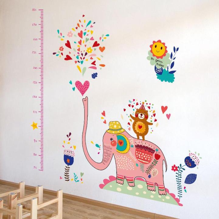 Decal dán tường đo chiều cao Sticker Tranh Dán Tường- SK9036-Decal dán tường cho bé