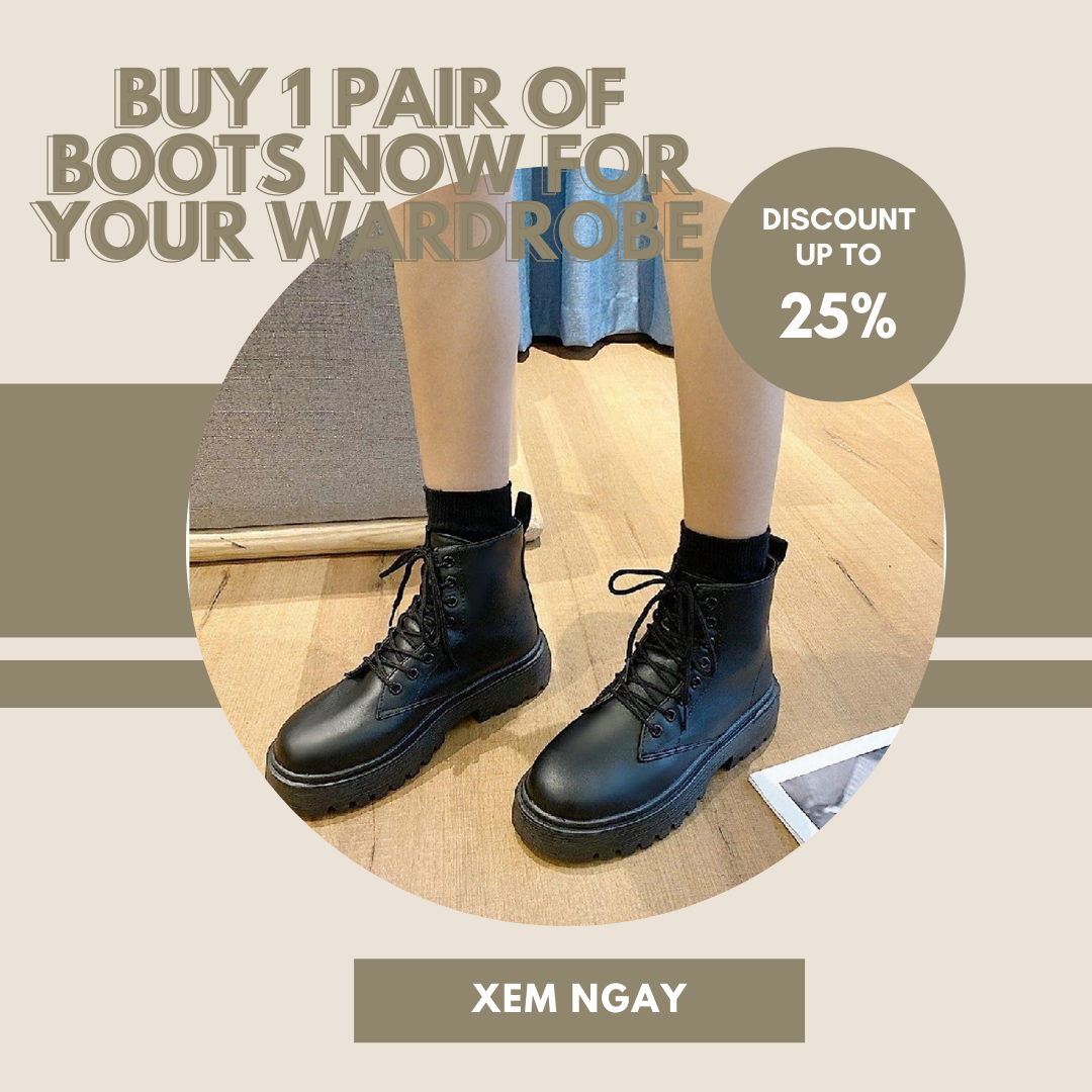 Giày Ulzzang Boots Cổ Cao Đơn Giản Phong Cách Hàn