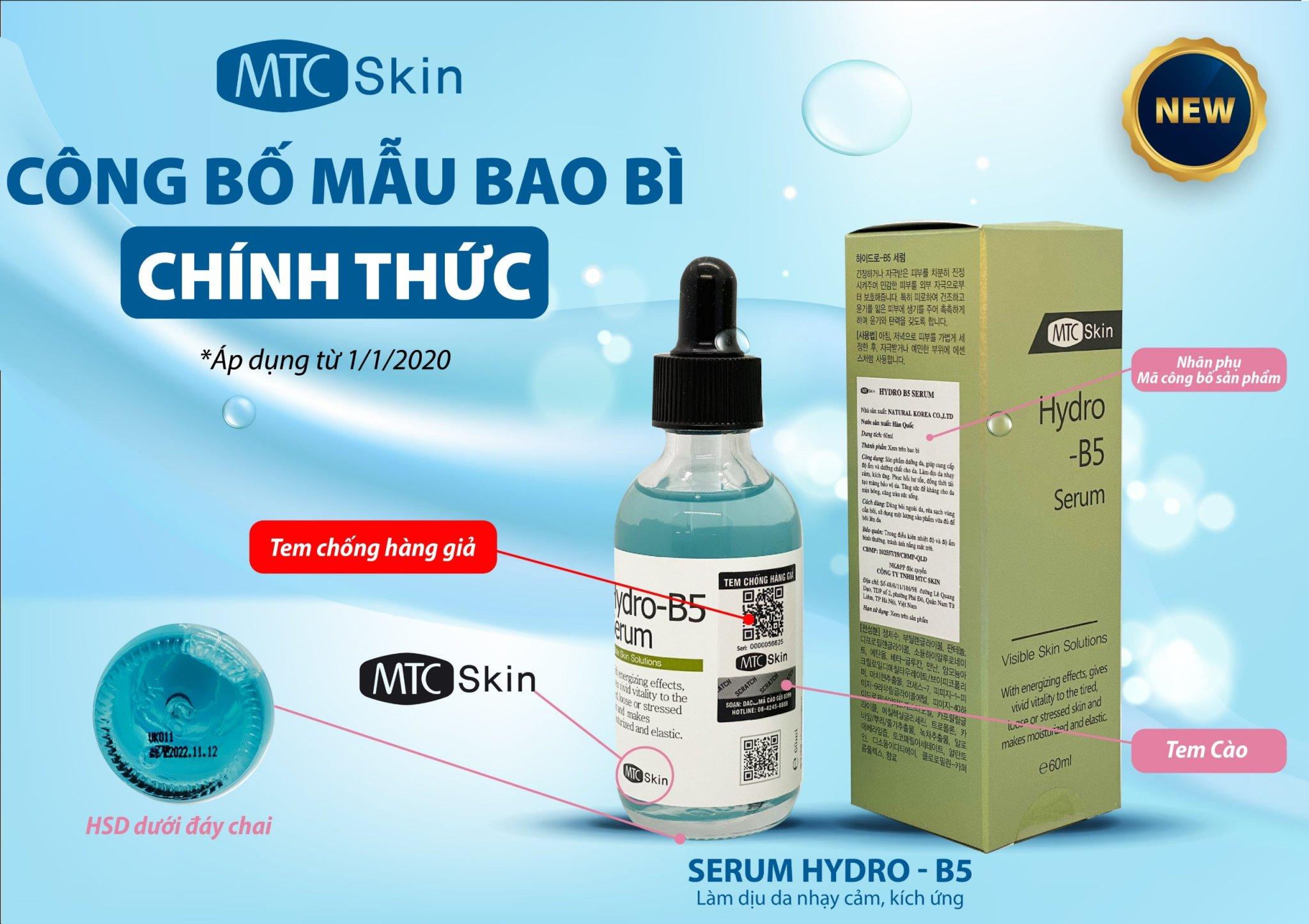 [HCM](MTC Skin) Hydro B5 Serum Cam Kết Chính Hãng