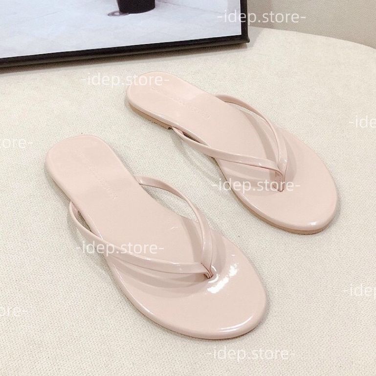 Dép kẹp nữ xỏ ngón đế bệt quai da trơn êm chân đi học đi biển thời trang mùa hè DL180 - iDép Store - Dép cọng chỉ quai to