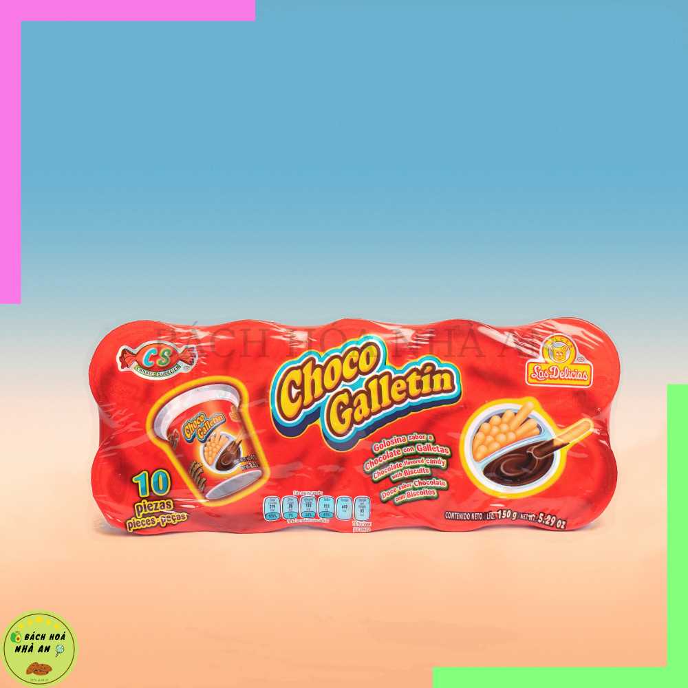 Bánh que chấm Socola Galletin 150gram | Lốc 10 hủ |